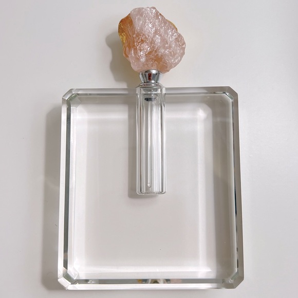 Other - Pink Agate Crystal Decorative Perfume Bottle